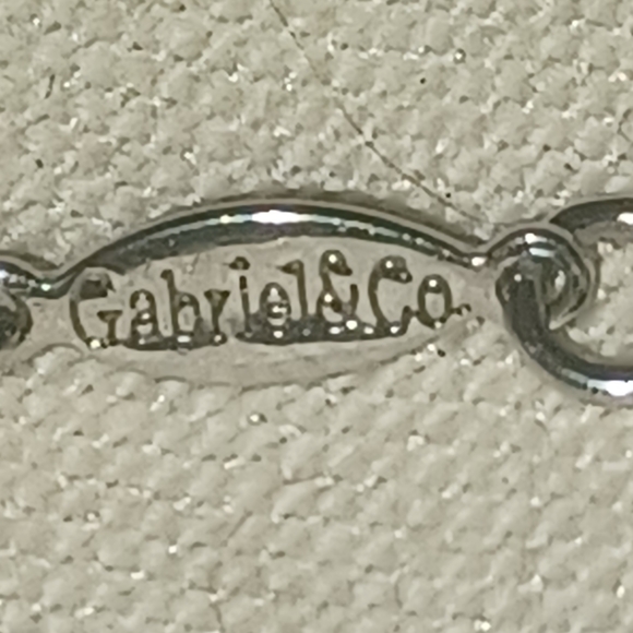 Gabriel & Co. Sterling Silver & 18k Station Necklace, 18 Inches - Picture 8 of 8